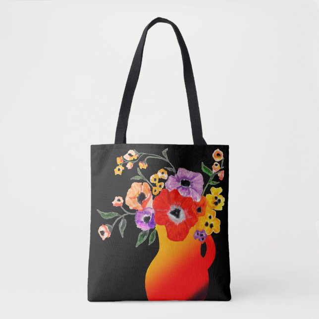 Hellrote Vase der Blume (Vorderseite)