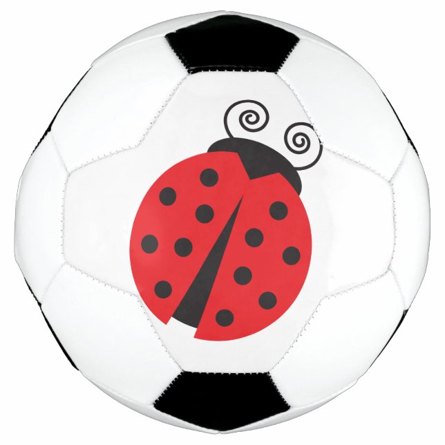 Hellroter Cartoon Ladybug Fußball (Vorderseite)