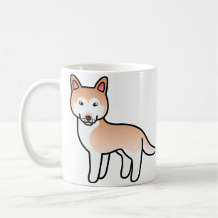 Hellroter Cartoon Siberian Husky Hund Tasse