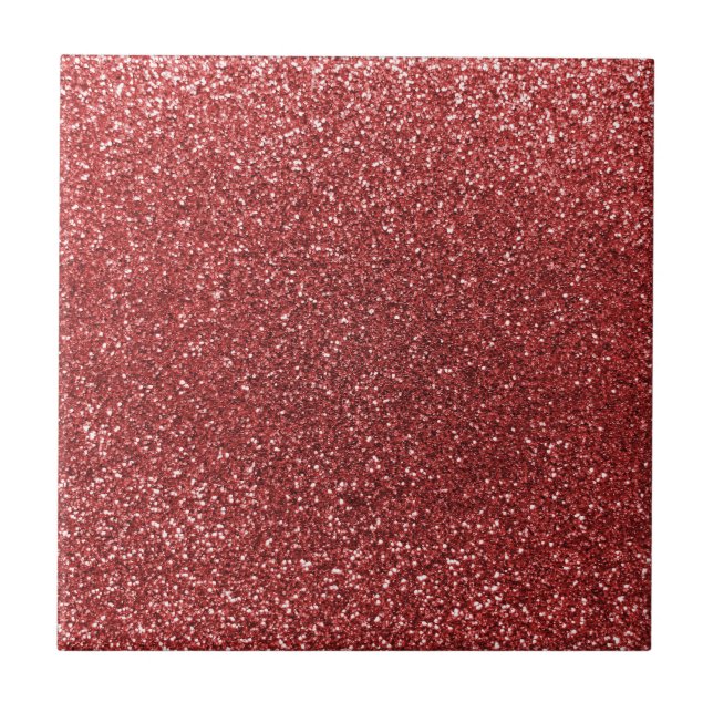 Hellroter Glitzer Fliese (Vorderseite)