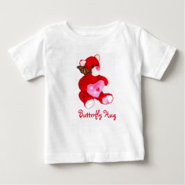 Hellroter Teddybär, Schmetterling und LIEBE T - Sh Baby T-shirt