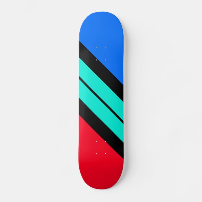 Hellrotes blaues Aqua Skateboard (Vorderseite)