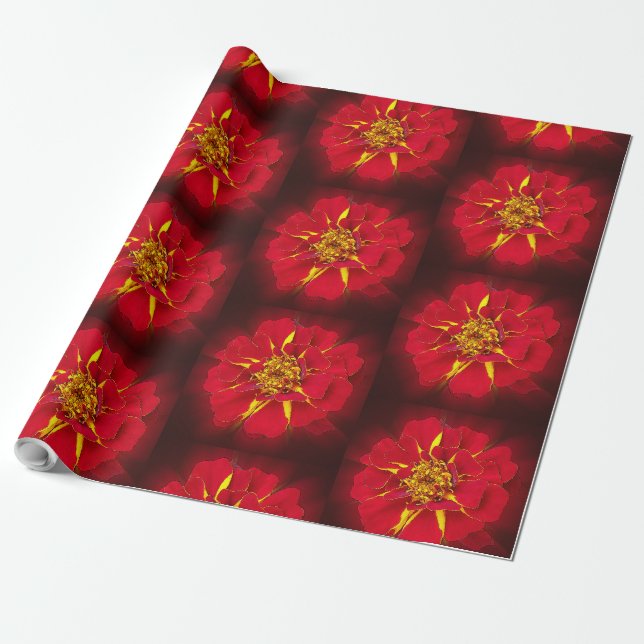 hellrotes Geländer Geschenkpapier (Ungerollt)