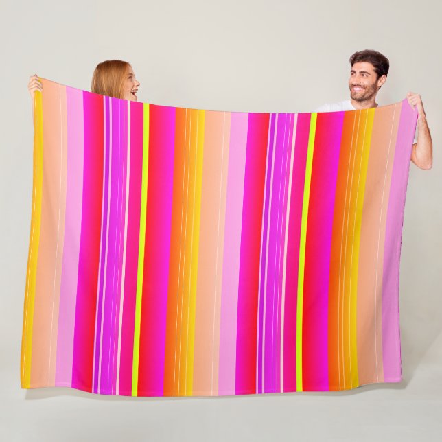 Hellrotes Gelbstreifen Fleecedecke (Beispiel)