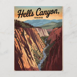 Hells Canyon Idaho Vintage Postkarte
