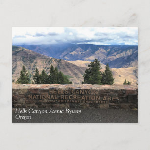 Hells Canyon Landschaftlich Byway, OR Postkarte