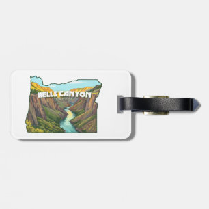 Hells Canyon Oregon Karte Gepäckanhänger