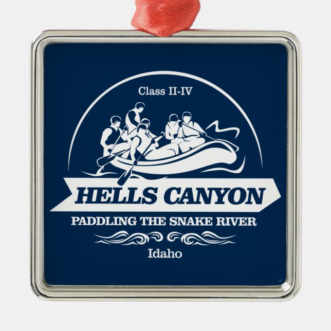 Hells Canyon (Rafting2) Ornament Aus Metall (Vorne)