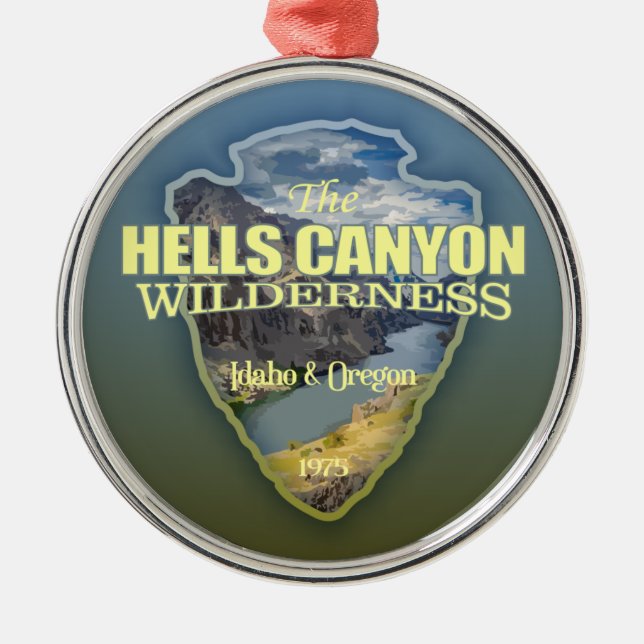 Hells Canyon WA (Pfeilspitzen) Ornament Aus Metall (Vorne)