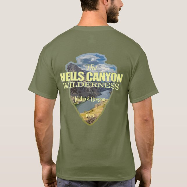 Hells Canyon WA (Pfeilspitzen) T-Shirt (Rückseite)