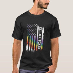 Hells Kitchen United Staaten Distressed Rainbow w  T-Shirt