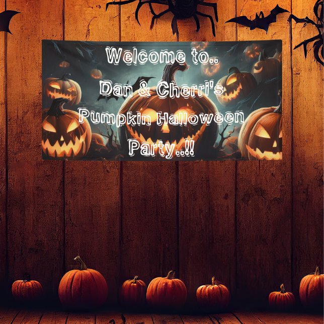 Hells Pumpkin Halloween-Party Banner (Hells Pumpkin Halloween Party Banner)