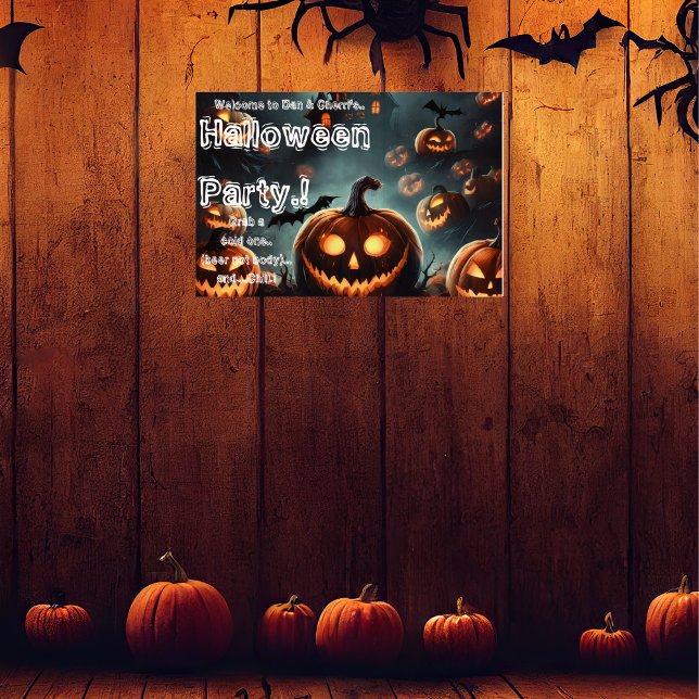 Hells Pumpkin Halloween-Party Poster (Hells Pumpkin Halloween Party Poster)