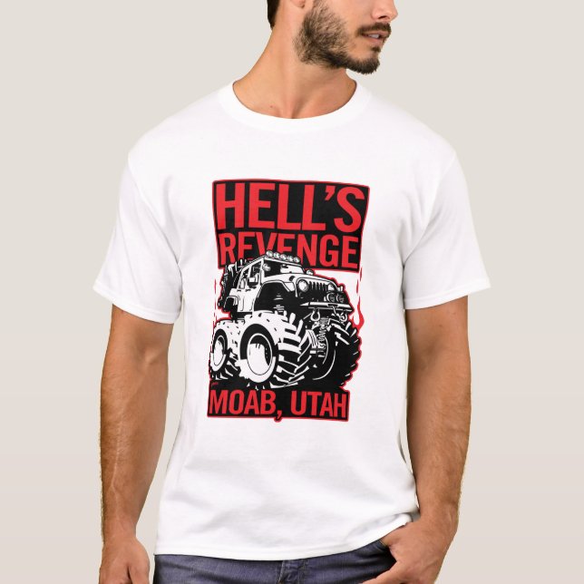 Hell's Rache Moab Utah Off Road 4x4 Abenteuer T-Shirt (Vorderseite)