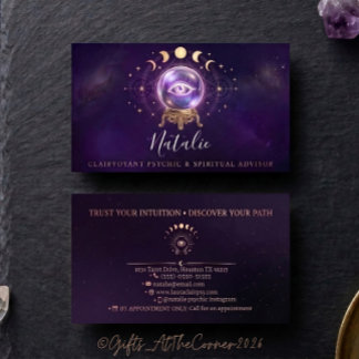 Hellseherisch Medium Spiritueller Berater Visitenkarte