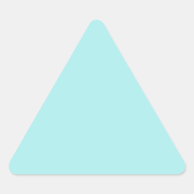 Helltürkis Dreieckiger Aufkleber (Vorderseite)