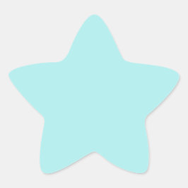 Helltürkis Stern-Aufkleber