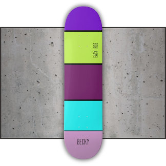 Hellviolett und mit ungeraden Farbstreifen Skateboard