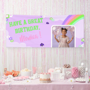 Hellviolette benutzerdefinierte Namen- und Fotogeb Banner