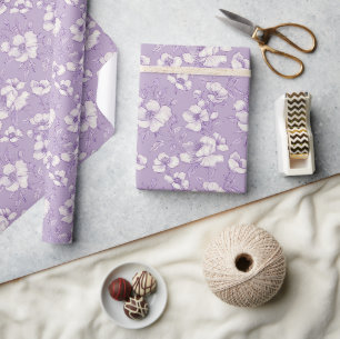 Hellviolette Chinoiserie Geschenkpapier