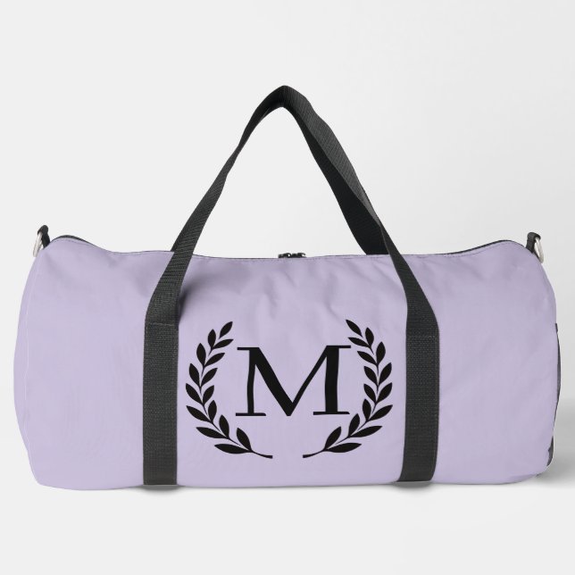 Hellviolette Monogramm-Fitness-Tasche Duffle Bag (Vorderseite)