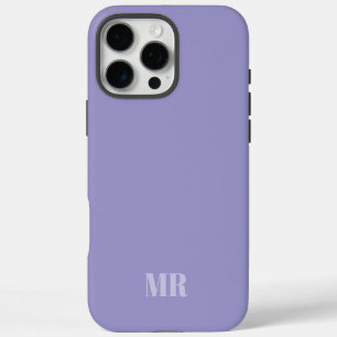 hellviolette Monogramm-Name-Initialen iPhone 16 Pro Max Hülle