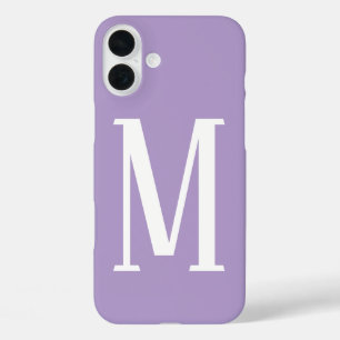 Hellviolette Monogramm Namen Cooles Geschenk Party iPhone 16 Plus Hülle