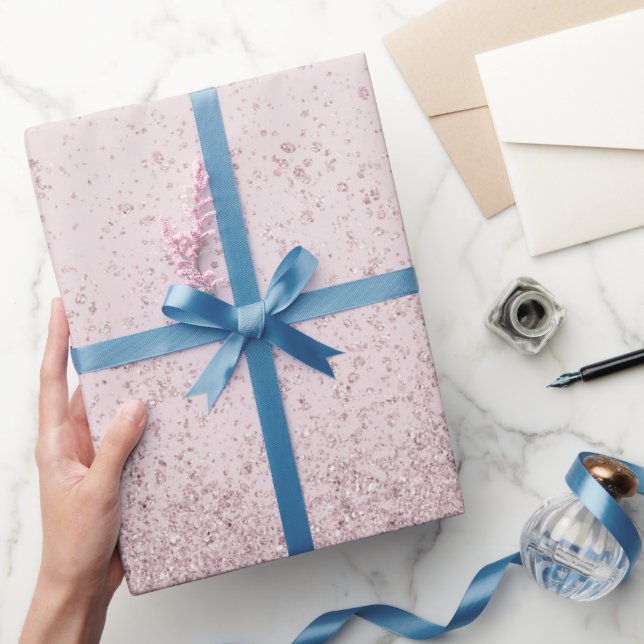 Hellvioletter Kunstglitter Geschenkpapier (Schenken)