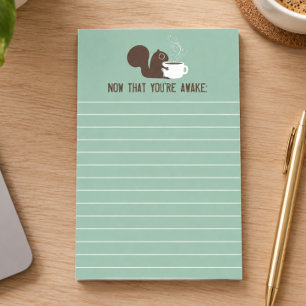 Hellwacher Eichhörnchen Kaffee Liebhaber Hübsches  Post-it Klebezettel
