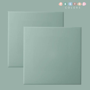 Hellweiches Pastell-Hell-Sage-Teal-Grün Farbe  Fliese