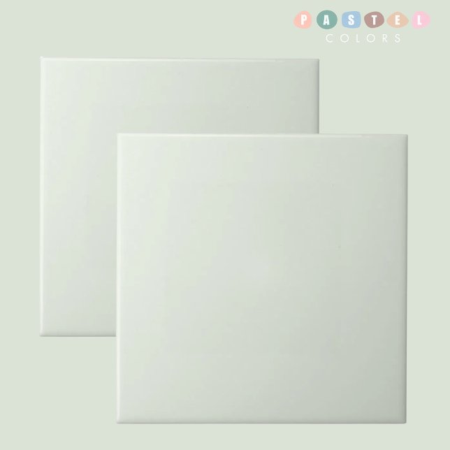 Hellweiches Pastell-Hellgrün-Moosgrün-Farbton  Fliese (Light Soft Pastel Light Sage Moss Green Color Ceramic Tile)