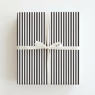 Hellweiß, dunkelgrau elegante Streifen  Geschenkpapier