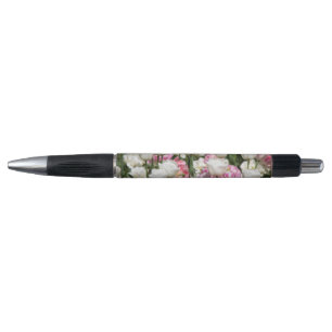 Hellweiße und rosa Tulpen auf sonniger Höhe Kugelschreiber