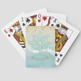 Helm Aqua Blue ID623 Beach House Nautical Boat Spielkarten