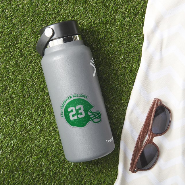 Helm der Fußball-Mannschaft Nr. Green Aufkleber (HydroFlask Insitu)