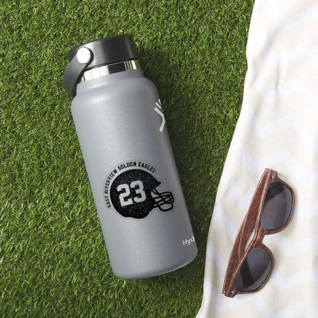 Helm der Fußball-Mannschaft, Sondernummer schwarze Aufkleber (HydroFlask Insitu)