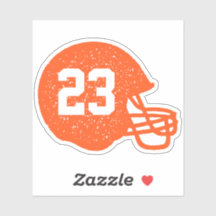 Helm der Fußballmannschaft, personalisiert orange