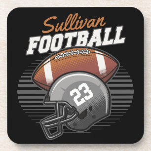 Helm der personalisierten Fußballmannschaft Getränkeuntersetzer