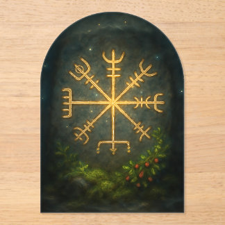 Helm des Schreckens Aegishjalmur Nordisches Schutz Acryleinladungen