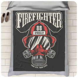 Helm für personalisierte Feuerwehrmaske Fleecedecke