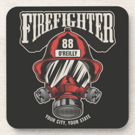 Helm für personalisierte Feuerwehrmaske Getränkeuntersetzer