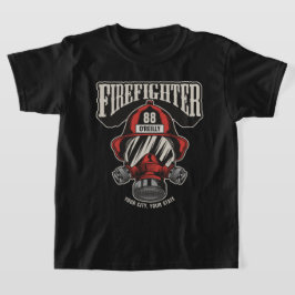 Helm für personalisierte Feuerwehrmaske T-Shirt