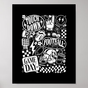 Helm Touchdown American Football Spieltag Erntedan Poster