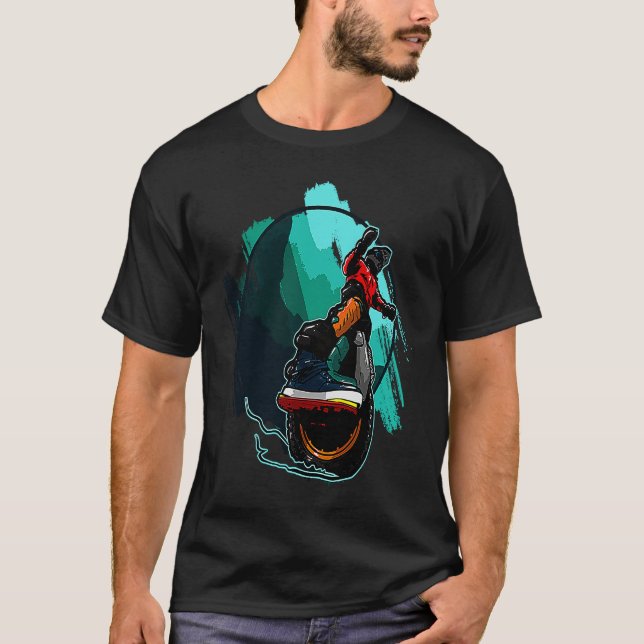 Helmet Stuntman on Unicycle T-Shirt (Vorderseite)