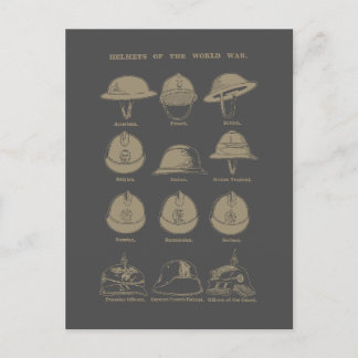 Helmets of the World War 1  Postkarte