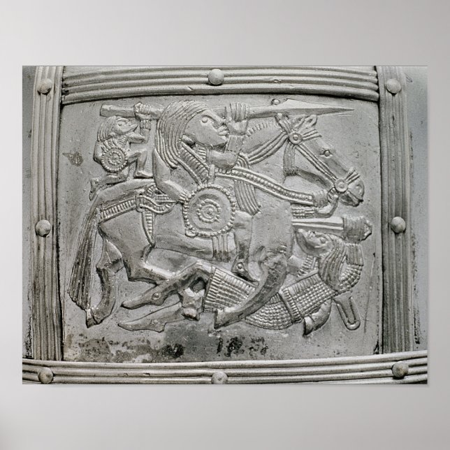 Helmfragment aus dem Sutton Hoo Treasure Poster (Vorne)