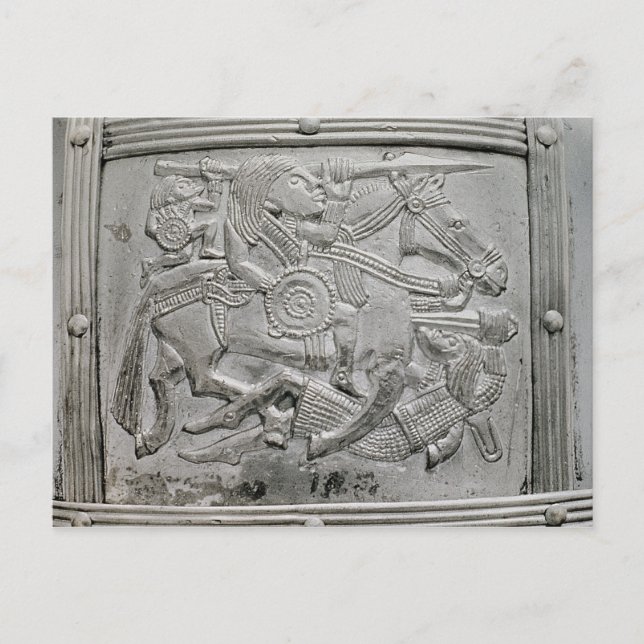 Helmfragment aus dem Sutton Hoo Treasure Postkarte (Vorderseite)