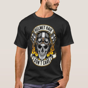 Helmhaar kümmern sich nicht Vintag um Biker Motorr T-Shirt