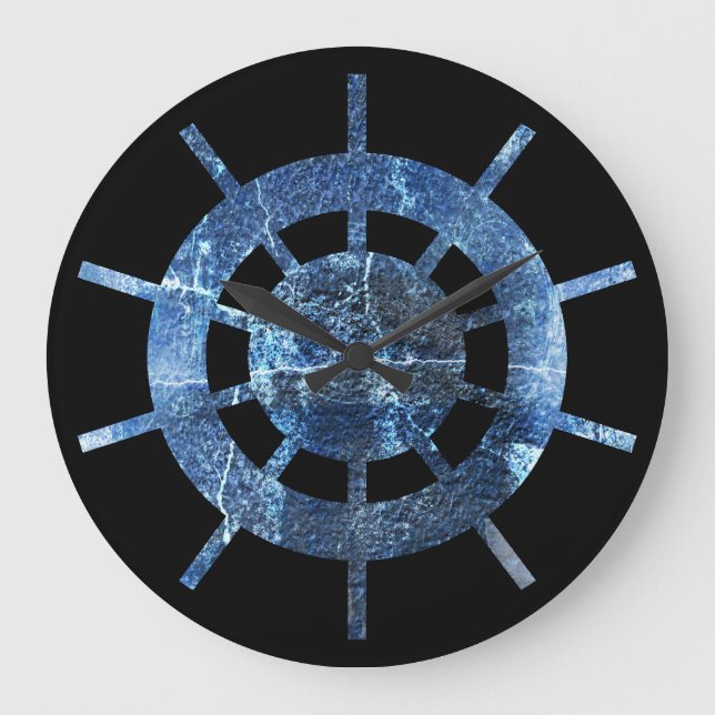 Helmrustmetall Große Wanduhr (Vorderseite)