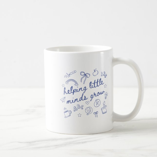 Helng Little Minds Grow Cute New Teacher Creative  Kaffeetasse (Rechts)